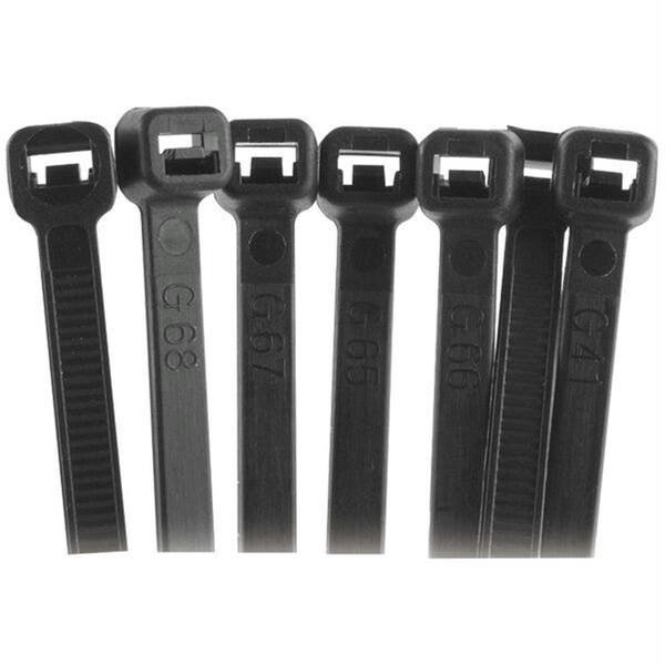 Hard Top Cable Tie, 11 in L, Black, 50 lb Strength, 100 PK HA444164 - main